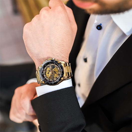 Reloj Mecánico Casual para Hombre con Diseño Skeleton - Image 10