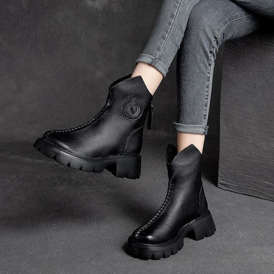 Botas Martin Retro de Suela Gruesa y Tacón Reforzado