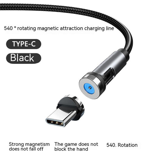 Cable Magnético 3 en 1 de 540° Rotativo - Carga Rápida Android, USB-C y Lightning - Image 11