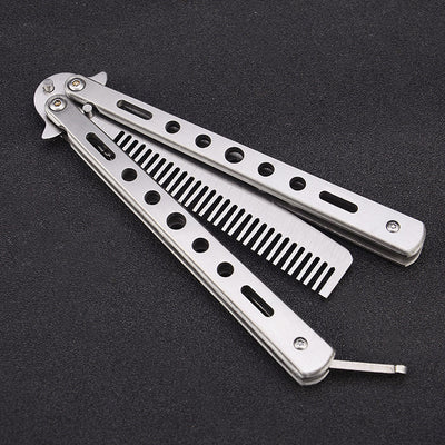 Peine Plegable de Acero Inoxidable para Barba y Bigote - Herramienta Profesional de Peluquería - Image 6