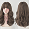 Peluca Larga Rizada con Flequillo Aireado - Cabello Voluminoso Natural