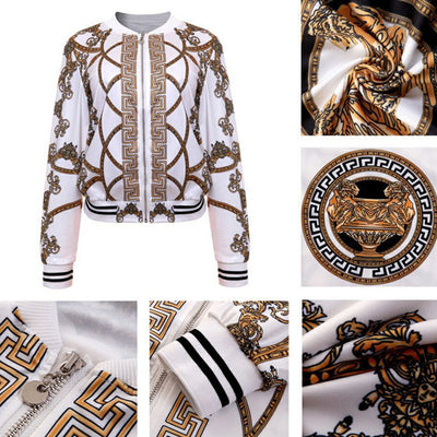 Chaqueta Deportiva con Estampado y Cierre, Cuello Tipo Béisbol - Image 20