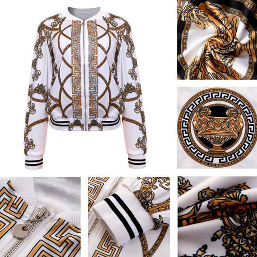 Chaqueta Deportiva con Estampado y Cierre, Cuello Tipo Béisbol - Image 20