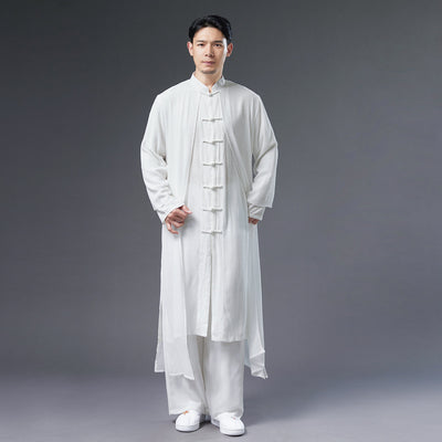 Túnica Hanfu Blanca de Verano para Hombre - Disfraz Hada Chifón Tradicional Chino - Image 8