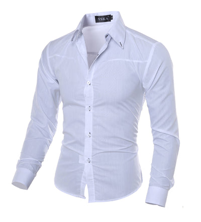 Camisa de Cuadros Diamante para Hombre - Manga Larga Elegante - Image 9