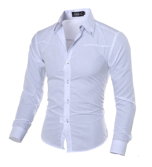 Camisa de Cuadros Diamante para Hombre - Manga Larga Elegante - Image 9