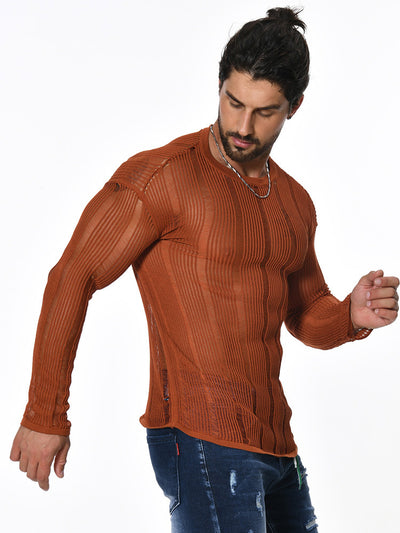 Suéter Holgado de Manga Larga para Hombre Versátil - Image 9
