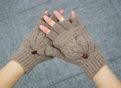 Guantes Mitones Dobles de Lana para Mujer - Convertibles Abrefácil - Image 4