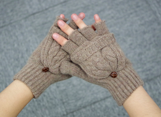 Guantes Mitones Dobles de Lana para Mujer - Convertibles Abrefácil - Image 4