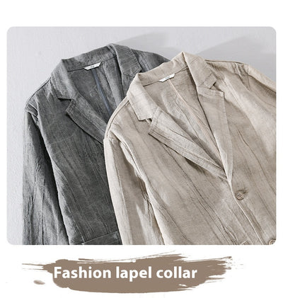 Camisa Suelta de Lino para Hombre - Diseño Minimalista y Versátil - Image 14