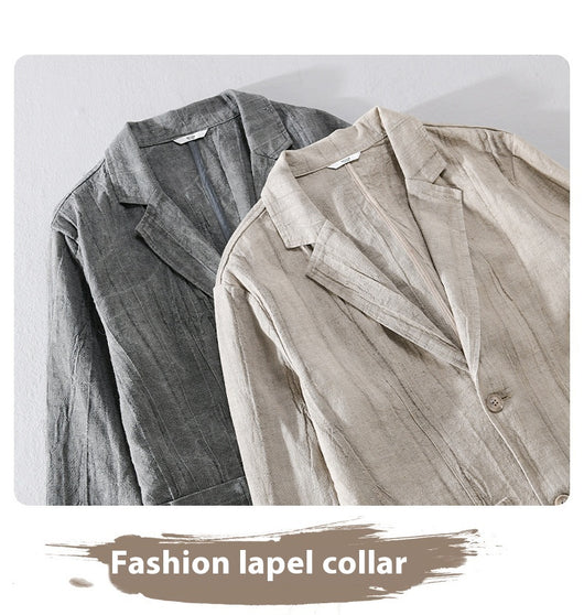 Camisa Suelta de Lino para Hombre - Diseño Minimalista y Versátil - Image 14