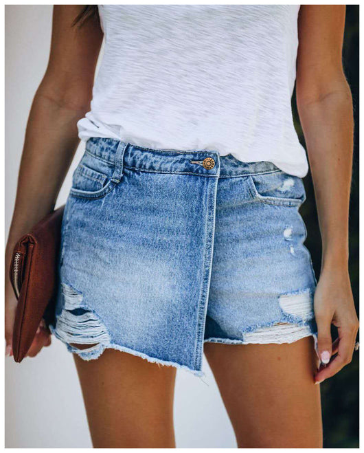 Shorts de Mezclilla Azul Claro - Image 6