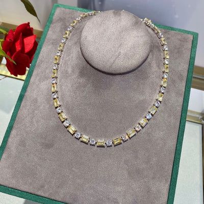 Collar Eslabones de Moissanita - Cadena Completa de Diamantes para Mujer - Image 2