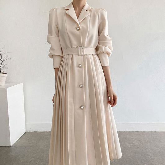 Vestido Camisero Entallado Cintura Francesa para Primavera - Image 4