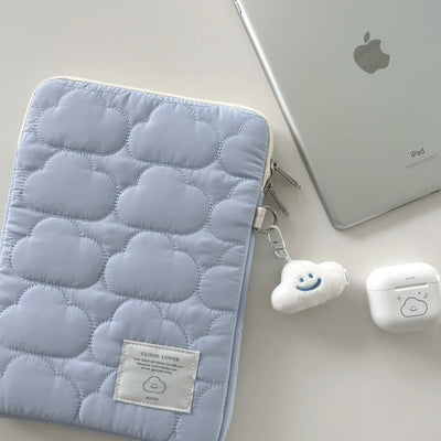 Funda para Tablet con Bordado de Nubes - Almacenamiento Adorable