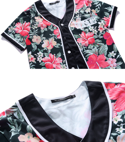 Camiseta de Béisbol Estampado Floral - Image 3