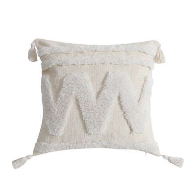 Funda de Cojín Chenille Artesanal con Borlas para Sofá - Image 10