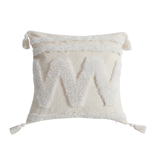 Funda de Cojín Chenille Artesanal con Borlas para Sofá - Image 10
