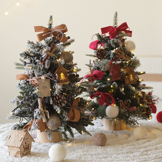 Escritorio Decorativo con Luces LED para Navidad - Diseño DIY Moderno