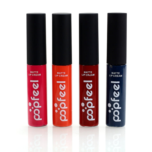 Brillo Labial Mate Líquido de Larga Duración - Tonos Nude y Naranja - Image 3