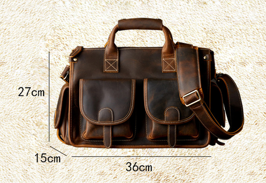 Bolso de Cuero para Hombre Estilo Cartero con Personalidad - Image 6
