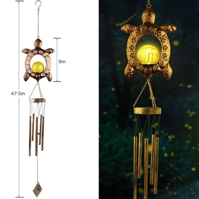 Campana de Viento Solar Luna y Sol con LED para Jardín - Image 9