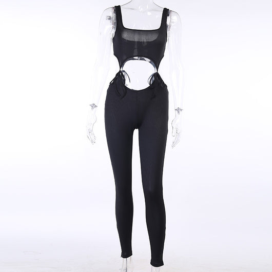 Pantalón deportivo con cortes y cordones ajustables - Image 13