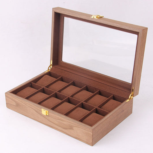Caja de Reloj de Madera Maciza Estilo Europeo Retro para 12 Relojes - Image 12