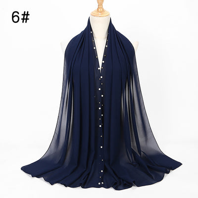 Pañuelo Hijab de Gasa Perla con Brillo - Image 23
