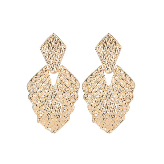 Aretes de Hoja Esmerilada Personalizados