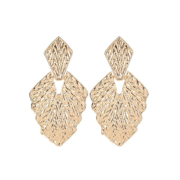 Aretes de Hoja Esmerilada Personalizados