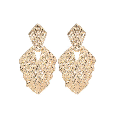 Aretes de Hoja Esmerilada Personalizados