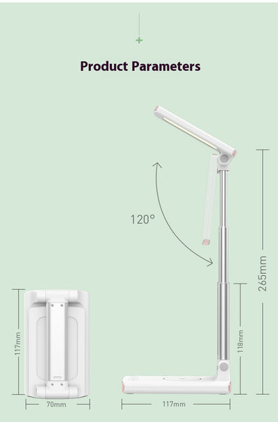 Lámpara LED de Escritorio 3 en 1 con Cargador Inalámbrico y Luz Nocturna - Image 6