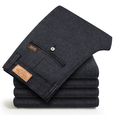 Pantalones Casuales de Algodón y Lino para Hombre - Estilo Business Otoño - Image 4