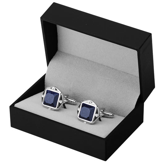 Gemelos Piedra Azul Arenisca para Hombre - Lujo Francés - Image 5