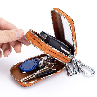 Estuche para Llaves de Cuero Genuino con Doble Cierre - Image 4