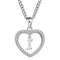 26-letter zircon heart necklace26-letter zircon heart necklace Plateado I