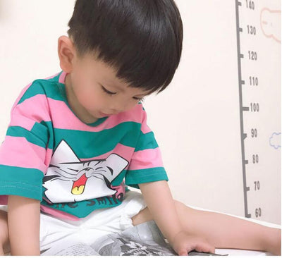 Camiseta Infantil Gato de Manga Corta N240 - Unisex - Image 8