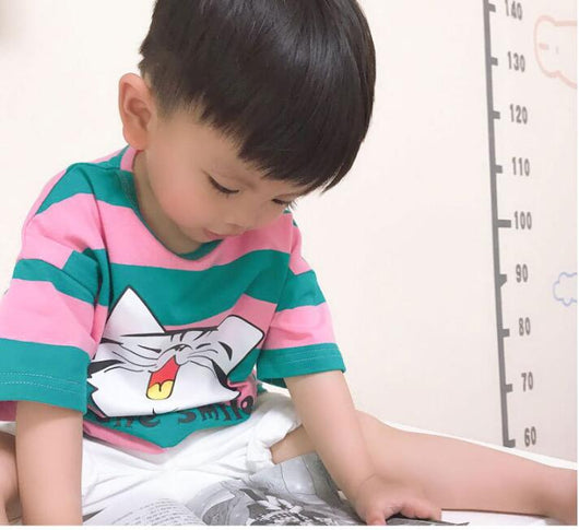 Camiseta Infantil Gato de Manga Corta N240 - Unisex - Image 8