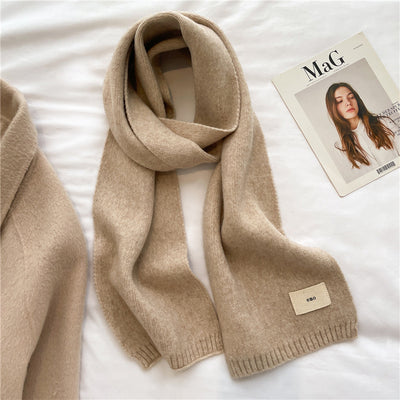 Bufanda Cálida de Color Liso para Otoño e Invierno - Image 30