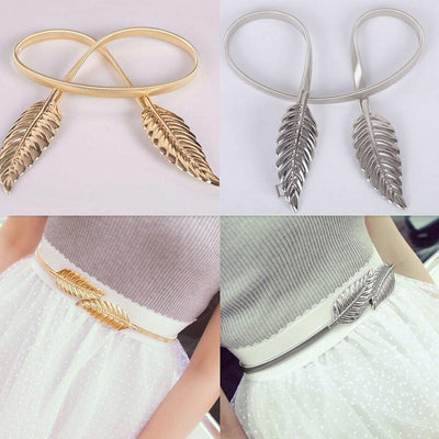 Cinturón Cadena Elástica para Mujer con Cierre de Hojas - Accesorio Decorativo - Image 3