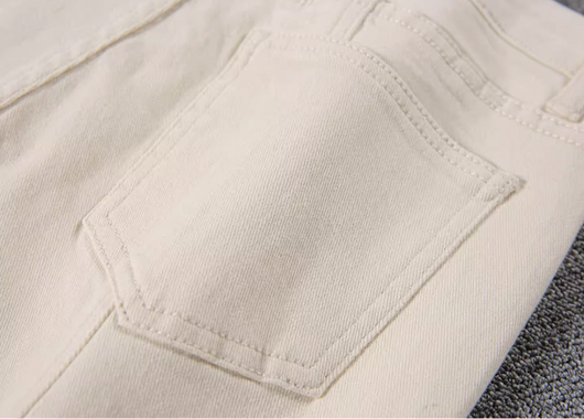 Jeans Skinny Talle Alto con Abertura Frontal para Mujer - Image 7