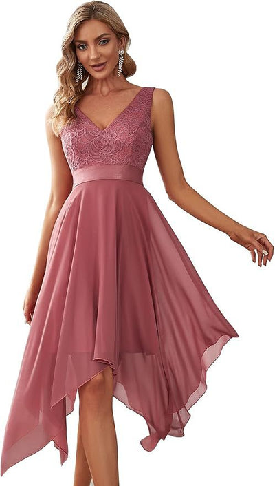 Vestido de Fiesta Elegante con Encaje y Gasa para Mujer - Image 17