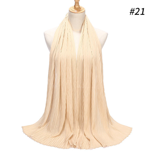 Pañuelo Gasa Plisado con Perlas de Moda - Image 23