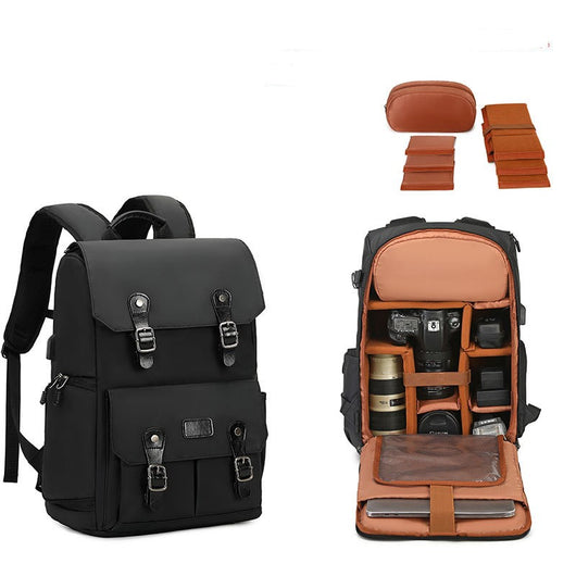 Mochila Fotográfica Doble Compartimento Impermeable para Cámara Profesional - Image 5
