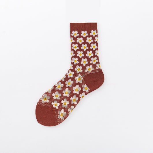 Calcetines Floral Doble Aguja Estilo Hyuna - Image 5