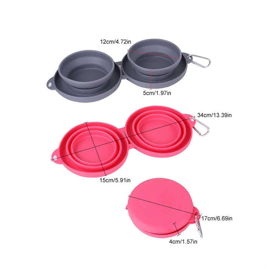 Comedero Doble Plegable de Goma para Mascotas - Perros y Gatos - Image 24