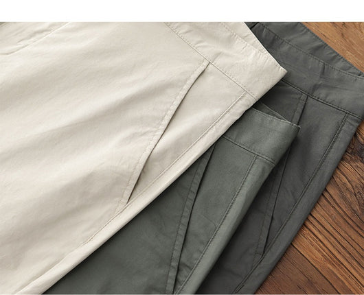 Pantalones Casuales Hombre Verano Transpirables Ajuste Cónico Elástico - Image 24