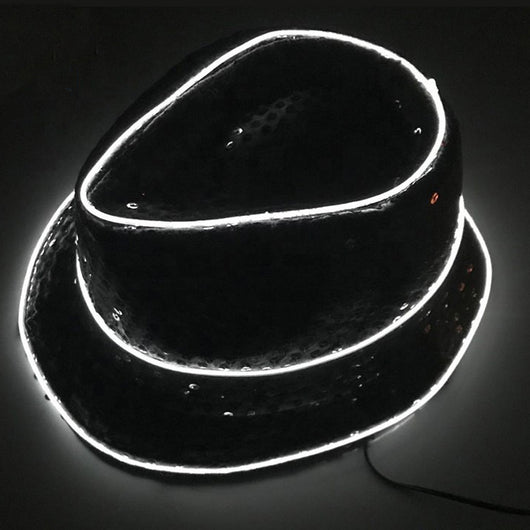 Sombrero de Fiesta Navideño con Lentejuelas Brillantes y Efecto Fluorescente - Image 3