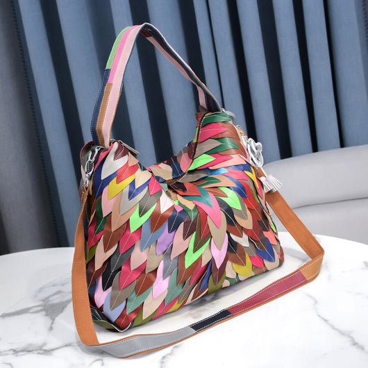 Bolso de Cuero Suave para Mujer con Capacidad Extra y Detalle de Costura Hoja - Image 6